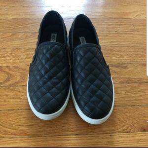 Steve Madden Black Quilted Slip-On Sneakers - 9.5